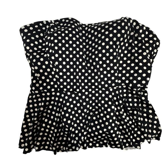 MERONA Black and White Polka-Dot Tankini Swimwear, Size‎ Large - Picture 1 of 7